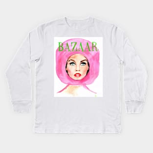 Magazine Cover Portrait Kids Long Sleeve T-Shirt